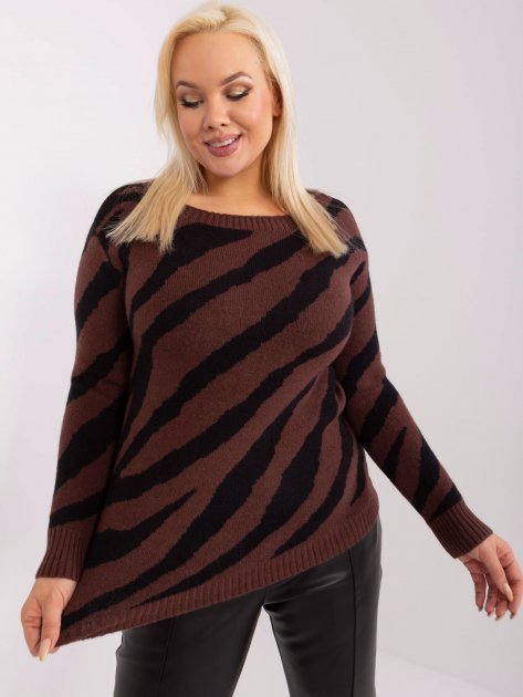 Sweter-PM-SW-PM785.23X-ciemny brązowy