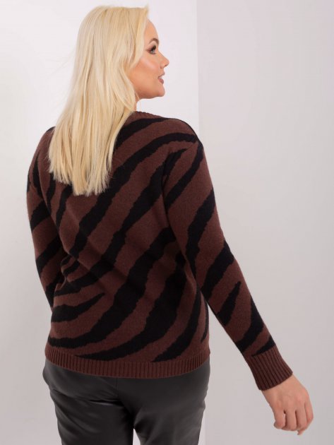 Sweter-PM-SW-PM785.23X-ciemny brązowy