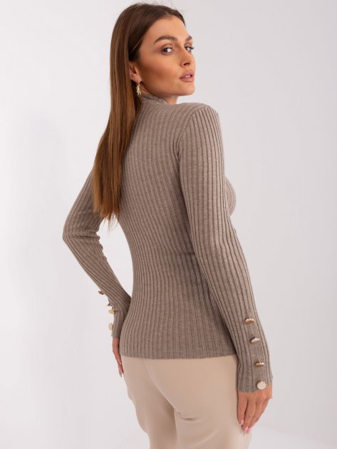 Sweter-PM-SW-PM-3217.08-ciemny bezowy