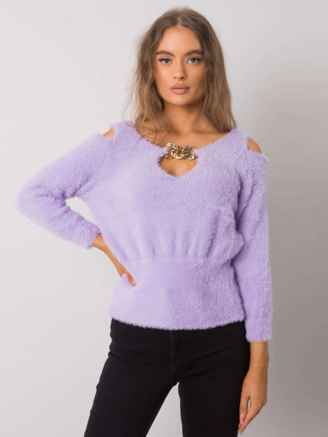 Sweter-LC-SW-7033.27X-jasny fioletowy