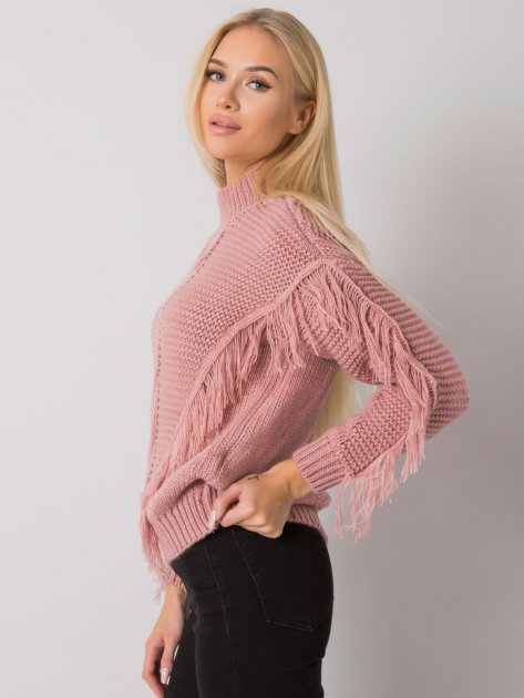 Sweter-CA-SW-3744.08-ciemny różowy