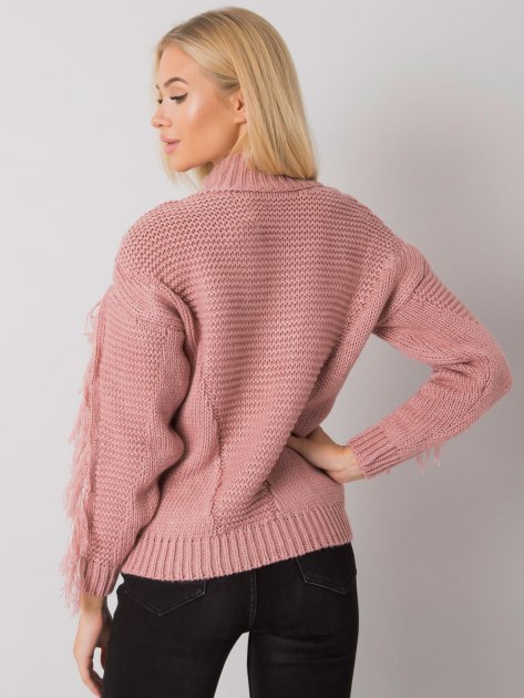 Sweter-CA-SW-3744.08-ciemny różowy