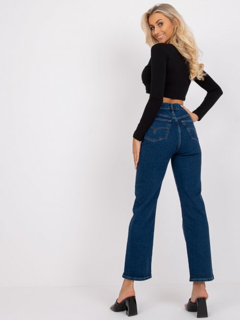 Spodnie jeans-RO-SP-2402.10-ciemny niebieski