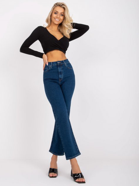 Spodnie jeans-RO-SP-2402.10-ciemny niebieski