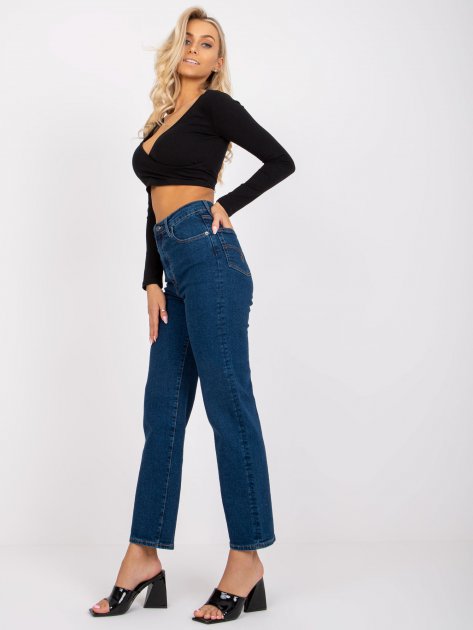 Spodnie jeans-RO-SP-2402.10-ciemny niebieski