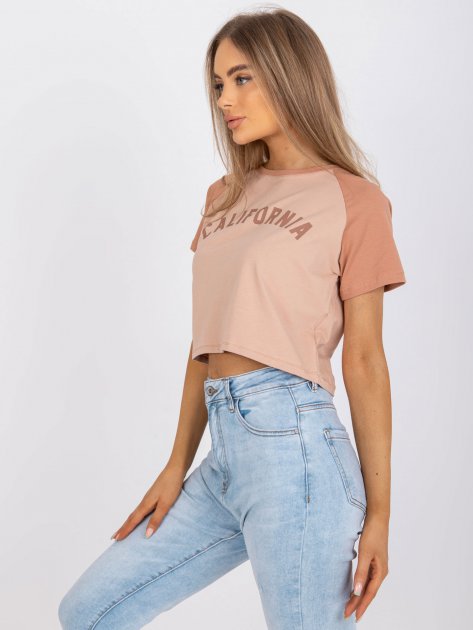 T-shirt-FA-TS-7708.44-ciemny bezowy