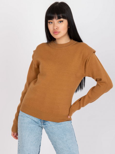 Sweter-EM-SW-KL2070.25P-camelowy