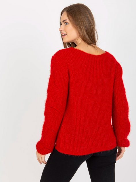 Sweter-TW-SW-BI-9030.08-ciemny czerwony