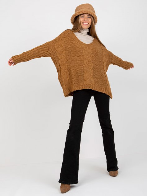 Sweter-TW-SW-BI-M903.33X-camelowy