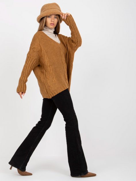 Sweter-TW-SW-BI-M903.33X-camelowy