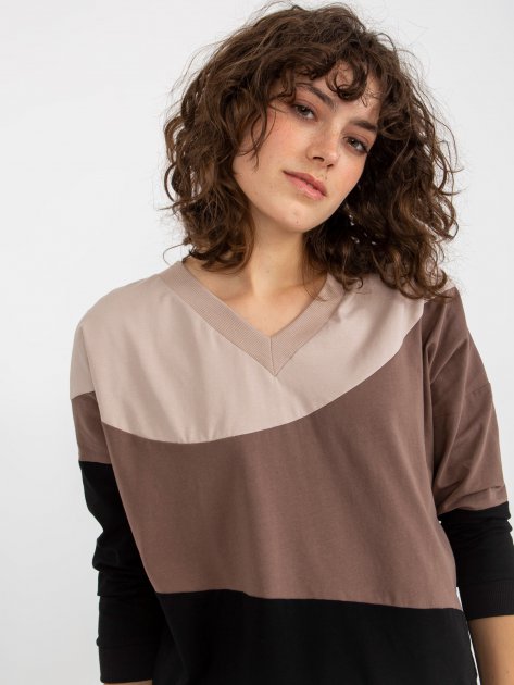 Bluza-RV-BL-8461.32P-czarno-beżowy