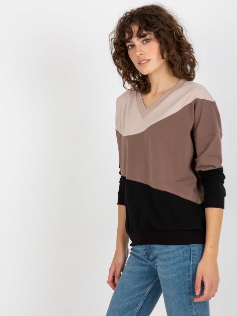 Bluza-RV-BL-8461.32P-czarno-beżowy