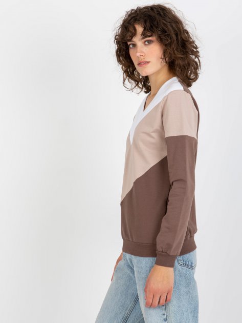 Bluza-RV-BL-8452.40P-biało-brązowy