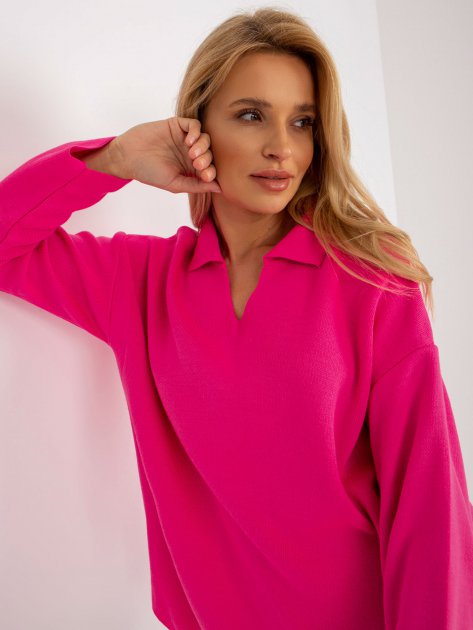 Sweter-LC-SW-2261.00P-fluo różowy