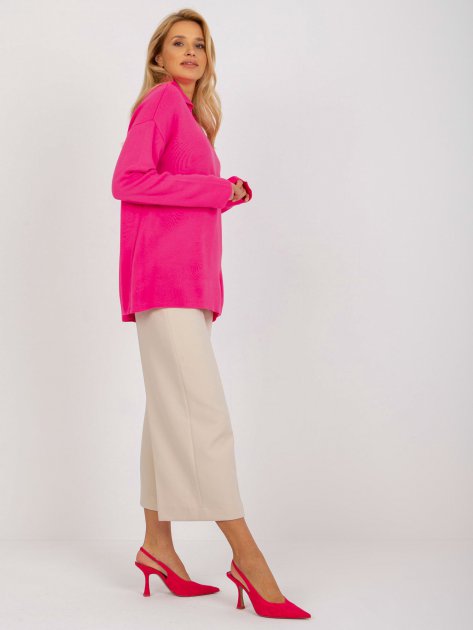 Sweter-LC-SW-2261.00P-fluo różowy