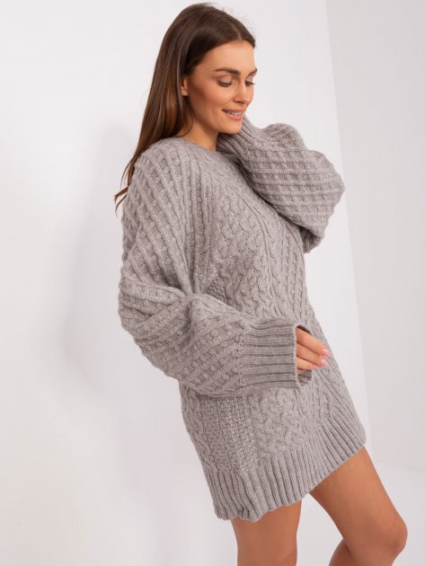 Sweter-AT-SW-2367-2.64P-szary