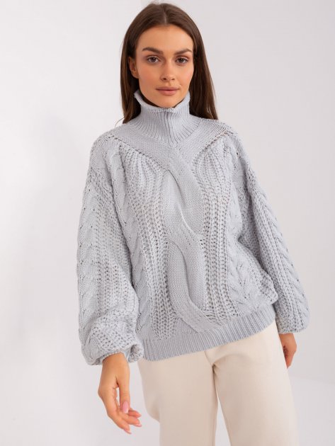 Sweter-AT-SW-2350.91P-szary