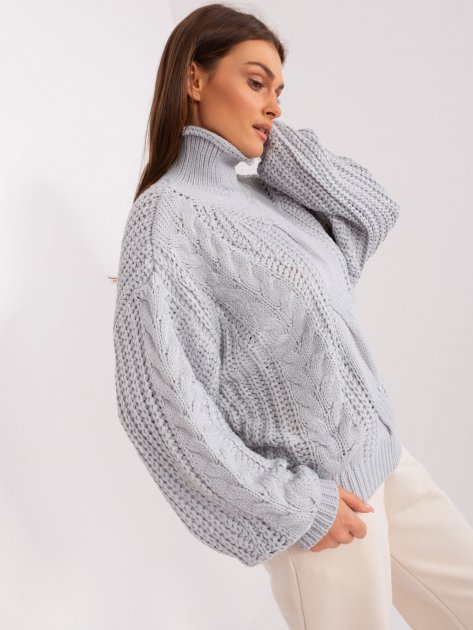 Sweter-AT-SW-2350.91P-szary