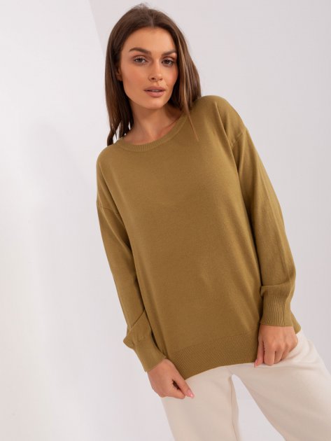 Sweter-AT-SW-2325.95P-oliwkowy