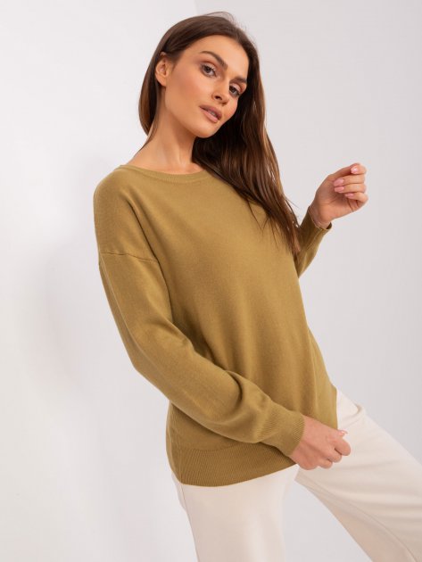 Sweter-AT-SW-2325.95P-oliwkowy