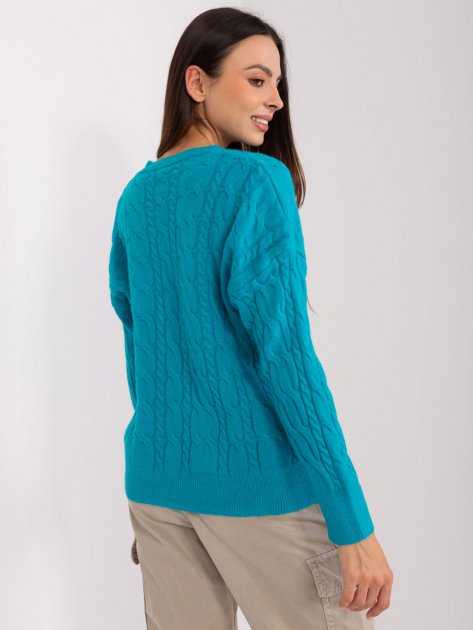 Sweter-AT-SW-2335-1.68P-turkusowy