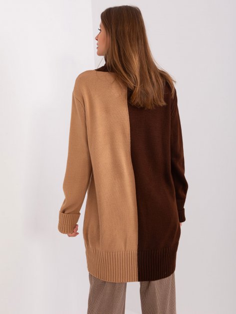 Sweter-BA-SW-0234.65P-ciemny brązowy