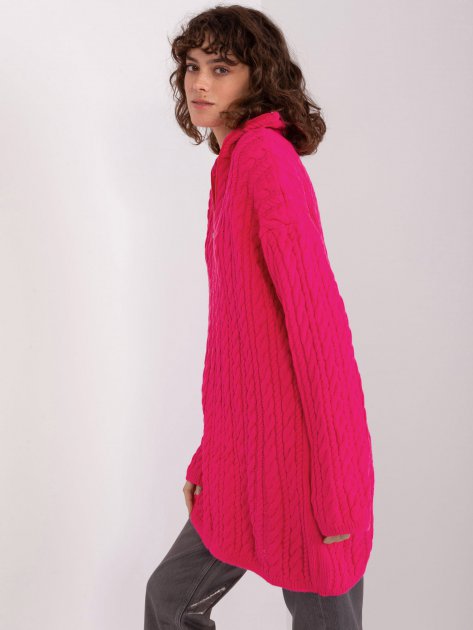 Sweter-BA-SW-0282.13P-fluo różowy