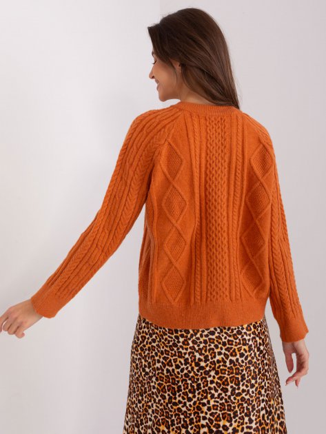 Sweter-AT-SW-2346-2.99P-ciemny pomarańczowy