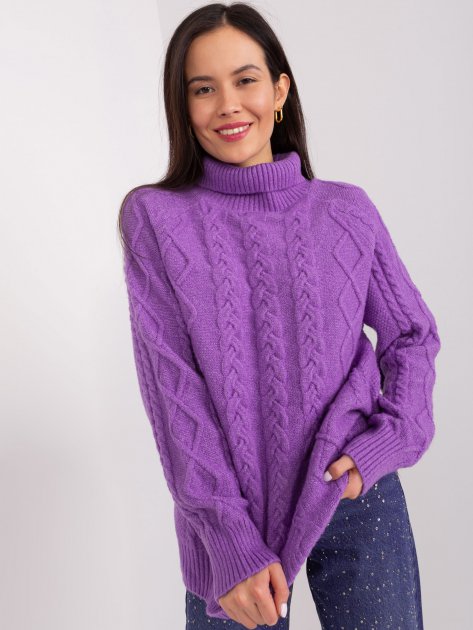 Sweter-AT-SW-2355-2.19P-fioletowy