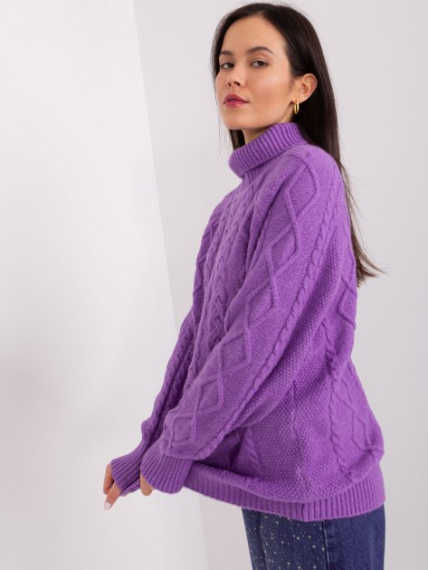 Sweter-AT-SW-2355-2.19P-fioletowy