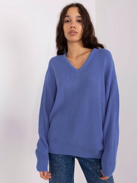 Sweter-BA-SW-8029.76-ciemny niebieski