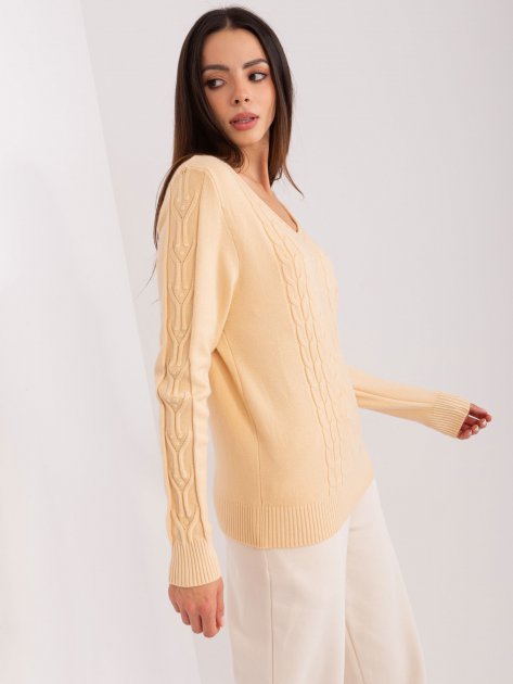 Sweter-AT-SW-2329.98P-beżowy