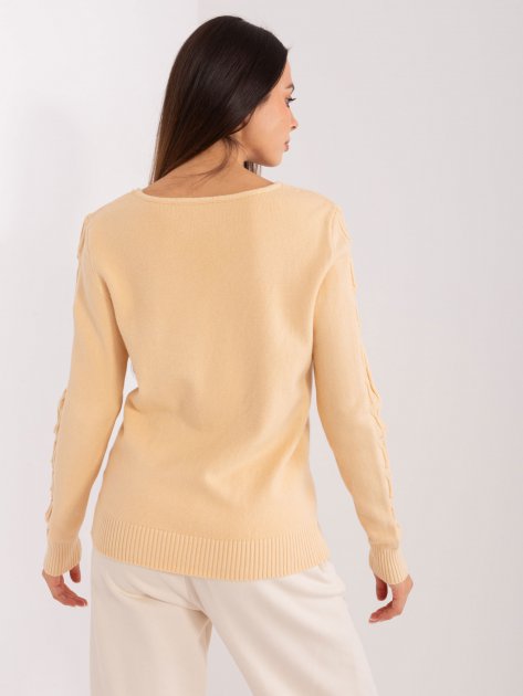 Sweter-AT-SW-2329.98P-beżowy