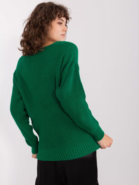 Sweter-BA-SW-8028.36P-ciemny zielony