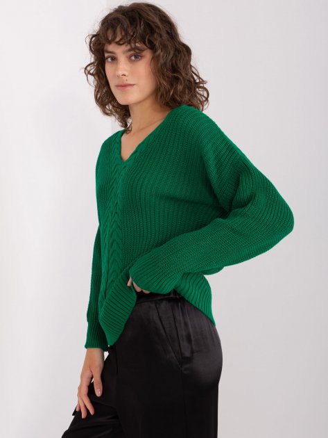 Sweter-BA-SW-8028.36P-ciemny zielony