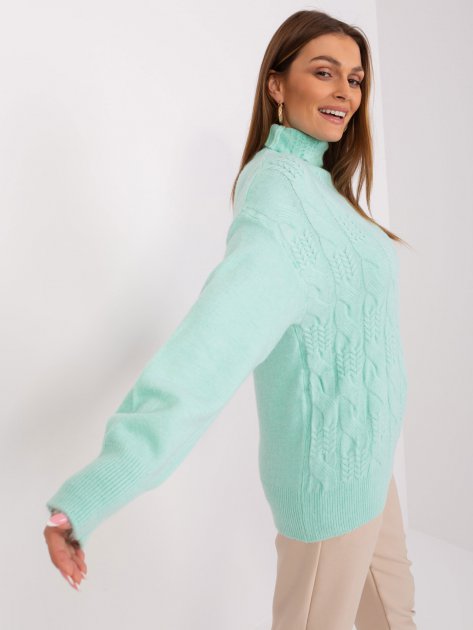 Sweter-AT-SW-23401.97P-mietowy