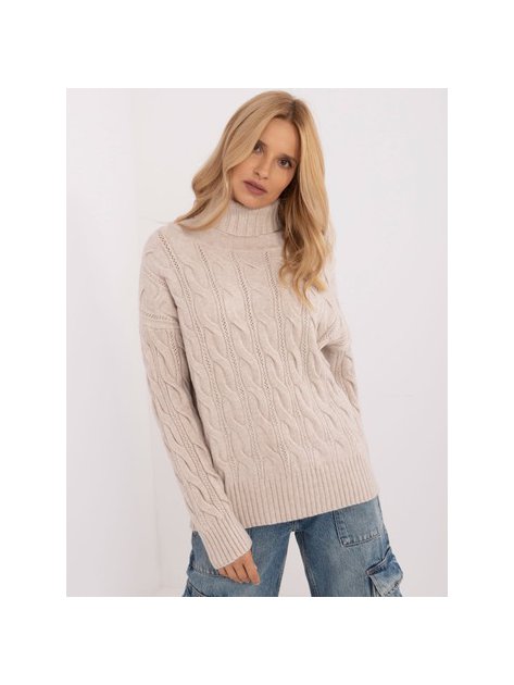 Sweter-AT-SW-23445.00-jasny beżowy