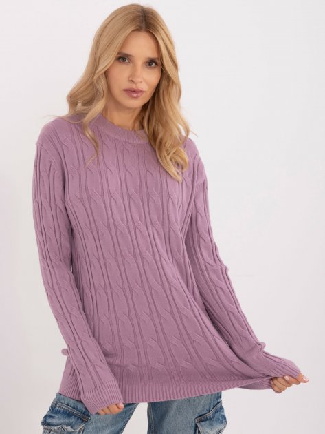 Sweter-AT-SW-2343.88-fioletowy