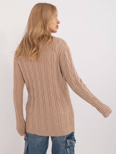 Sweter-AT-SW-2343.88-camelowy