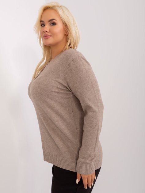 Sweter-PM-SW-PM-3897.06P-ciemny bezowy