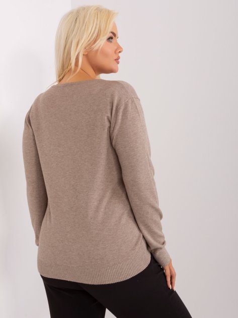 Sweter-PM-SW-PM-3897.06P-ciemny bezowy