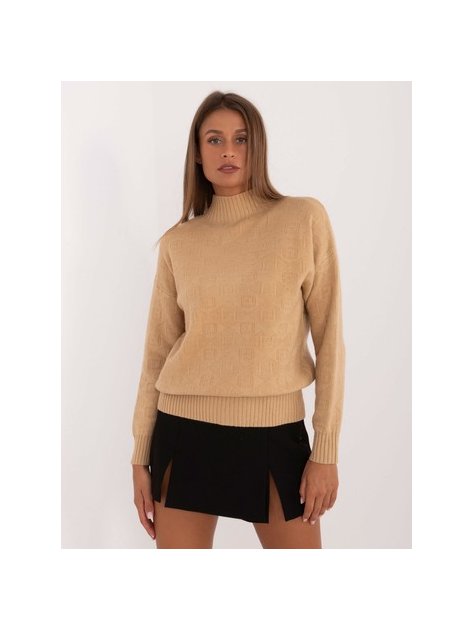 Sweter-AT-SW-2339.54-camelowy