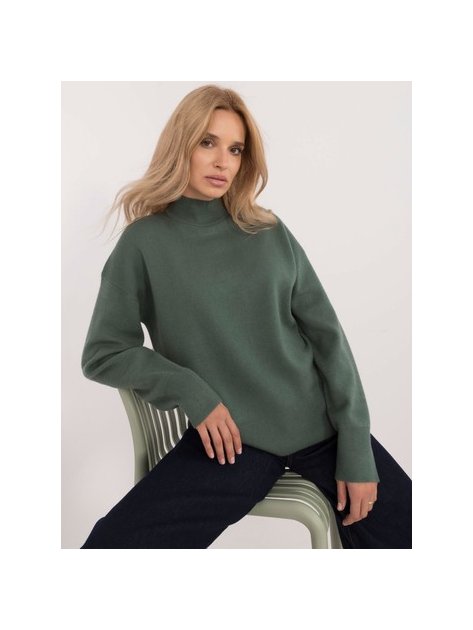 Sweter-D93111AD90910A2-ciemny zielony