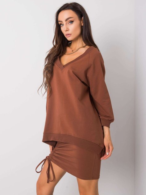 Bluza-RV-BL-5676.09-ciemny brązowy