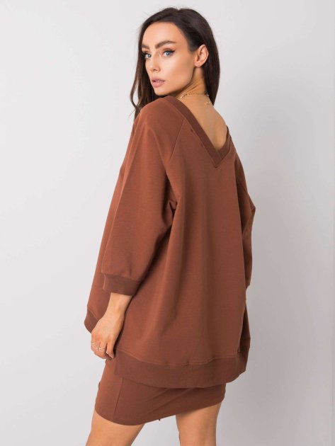 Bluza-RV-BL-5676.09-ciemny brązowy