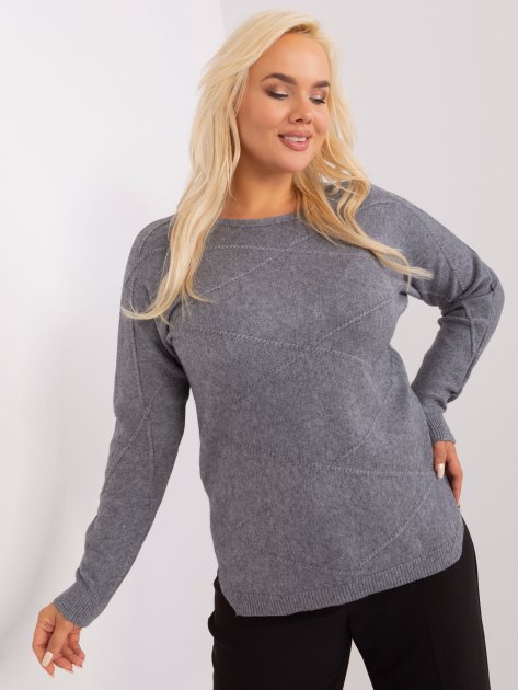 Sweter-PM-SW-PM-3905.13-ciemny szary