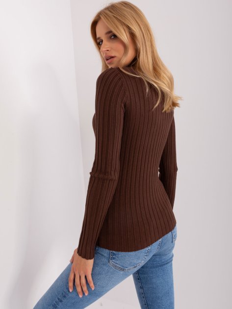 Sweter-PM-SW-1087.09-ciemny brązowy