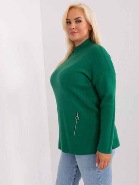 Sweter-PM-SW-PM717.20-ciemny zielony