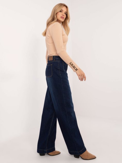 Spodnie jeans-D80016BD62456D283-granatowy