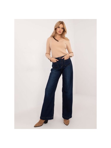 Spodnie jeans-D80016BD62456D283-granatowy